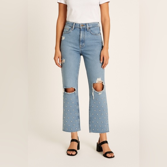 Carmar Destroyed Jeans Size 26 Color Blue - Picture 1 of 6